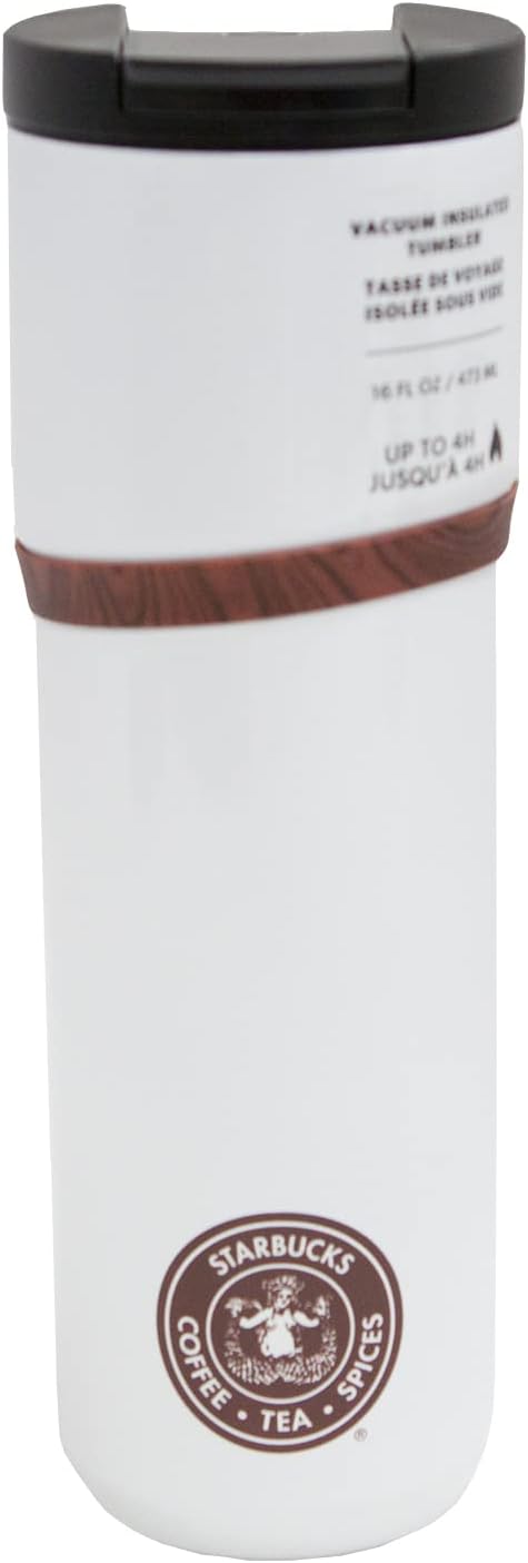 Starbucks The First Store Pike Place Stainless Steel Tumbler (16 oz, White)