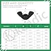 Keadic 110Pcs Nylon Metric Wing Nuts Assortment Set, M3 M4 M5 M6 M8 M10 M12 Hand Twist Tighten Ear Butterfly Nut Wingnuts for Home Building Industry (Black)