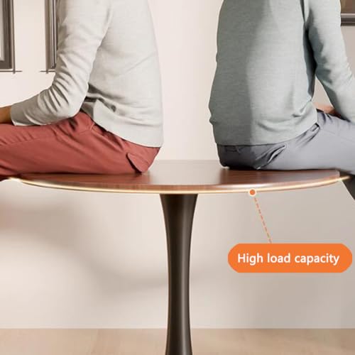 Stylish Mid Century Modern Round Dining Table for Kitchen - Pedestal Tulip Table in Sleek Design, Ideal for Contemporary Spaces - Image 5