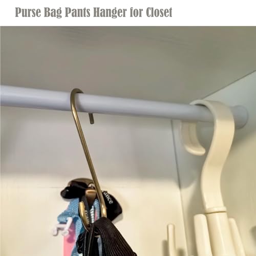 Daylyfav Solid Copper Brass S Hooks Pan Pot Holder Rack Hooks Hangers Round-End S Shaped Hooks For Hanging Coffee Mugs Kitchenware Pots Utensils Rail Jeans Pants Clothes Bags Closet Towels Plants Flower thumb #7