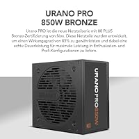 NOX Xtreme Products URANO Pro 850 W 80 Plus Bronze – ATX-Netzteil mit leisem 120-mm-PWM-Lüfter, umfassendem Schutz (OVP, UVP, OPP, SCP, OTP), aktiver PFC, extra Langen Flachkabeln – Ansicht 4