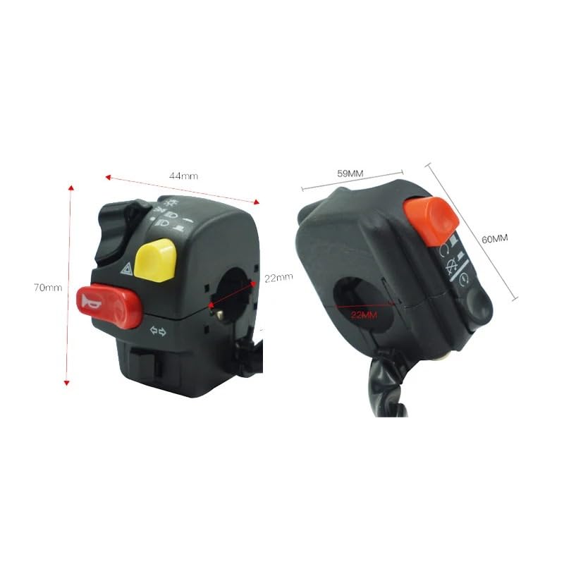 Motociclo Interruttore Gruppo Interruttore Manubrio Faro Avvisatore Di Sorpasso Faro Avvisatore Acustico Pulsante Luminoso Adatto Per Yamaha(Whole set)