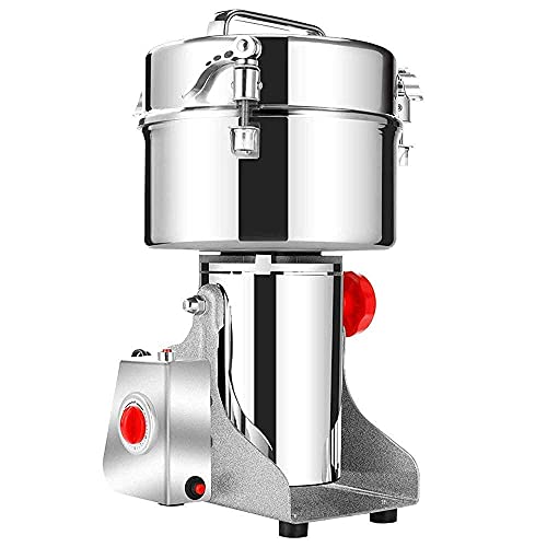 LWHDPW Automatische Kaffeemühle Produkte 2500G kommerzielle Getreidemühle Getreidemühle Kräutermühle 3 Klingen Timing…