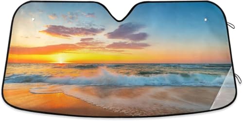 車用サンシェード 海浜 車窓日よけ ナポレックス 吸盤2個付 遮光断熱 紫外線対策 UVカット 簡単取り付け カー用品 便利グッズ M