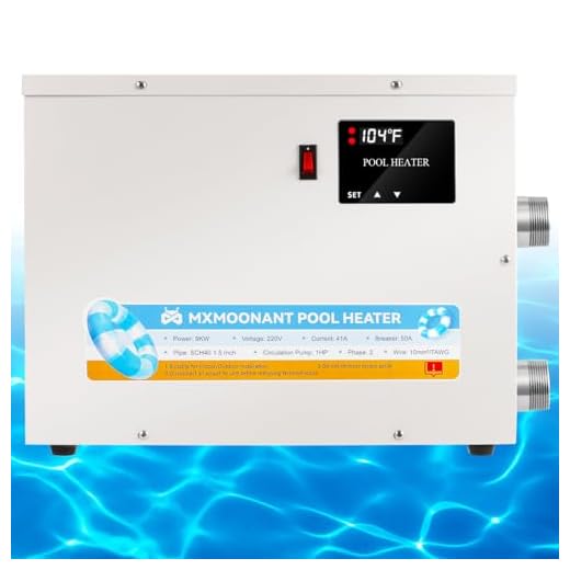 Mxmoonant Pool Heater 11KW 220V, Electric Swimming Pool Heaters Hot Tub Water Thermostat with Touchscreeen for Above Ground Inground Pool, Spa, Bathtub,