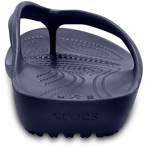 Image of Crocs Womens Casual Wear Flip Flops (Navy 4)