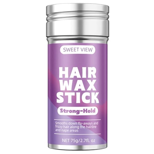 SWEET VIEW Hair Wax Stick, Flexible Hold Slick Back Hair Pomade/Balm for Smooth Flyaways, Frizz, Sleek Ponytail, Buns, Styling Accessory for Girls, Kids