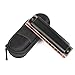 Easttop Harmonica Key of C 10 Hole 20 Tone Harmonica C Blues with Case Top Grade Heavy Duty for Professional Player,Beginner,Gift(East Top)- Black