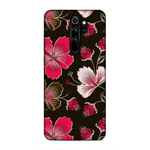 Image of Printed Mobile Back Hard Case Cover for Xiaomi Redmi Note 8 Pro | Flowers, Floral, Pink Flowers, Leaves-2198