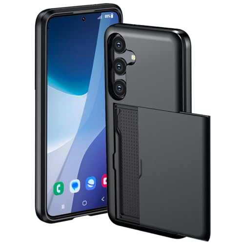 XYZNTMF Coque pour Samsung Galaxy S24 - Résistante aux chocs avec porte-cartes - En silicone TPU souple - Bumper mat - Coque de protection en caoutchouc...