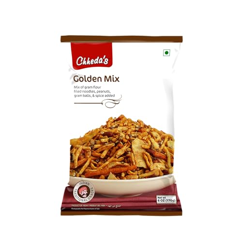Image of Chheda's - Golden Mix - Besan Sev, Peanuts, Boondi, Green Peas - 170 Gm Pack of 1