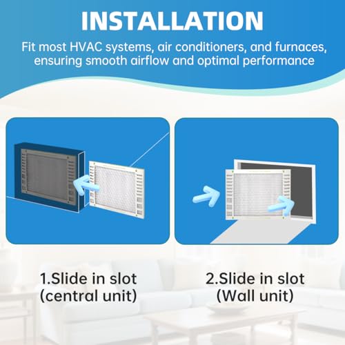 Image of 20x30x1 Air Filter AC Furnace MERV 13 Comparable with MPR 1900 FPR 10 HVAC Air Condition cabin Vent Fan Electrostatic Pleated Actual Size 19.49 x 29.49 x 0.75 6 Packs