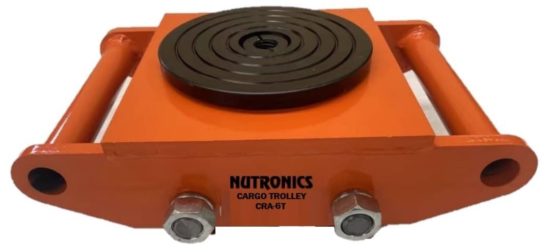 Nutronics CRA-6 Ton Cargo Trolley 180 Degree Rotation Heavy Duty Industrial Machinery Mover Lifter Dolly Skate Roller-image-8