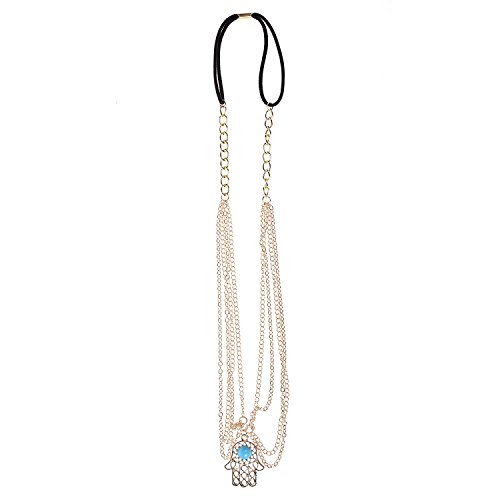 Kloud City Boho Palm Pendant Head Chain Tassel Headband Headpieces Hair Accessories