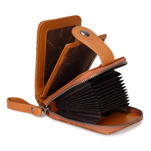 Image of Wrangler Wallet Women Small Credit Card Holder Tooled Floral Zip Around | Small Wallet with Rfid Blocking Zip Credit Card Case, Compact & Easy to Carry, Western Style, Gift for Female Ladies