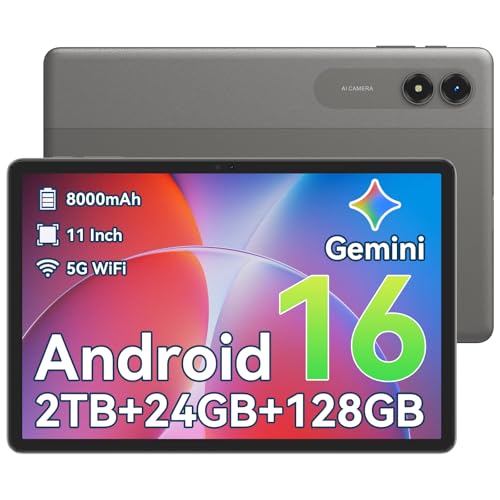 Android 16 Tablet,11 Inch Tablet with 24GB RAM 128GB ROM,Octa-Core