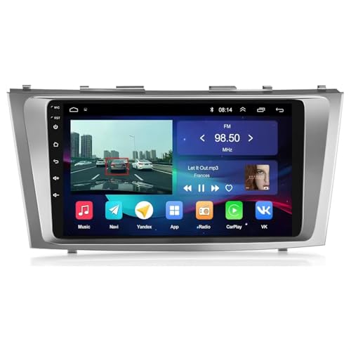 Radio de coche 2 DIN con Siri y GPS para viajes familiares en Toyota Camry 1