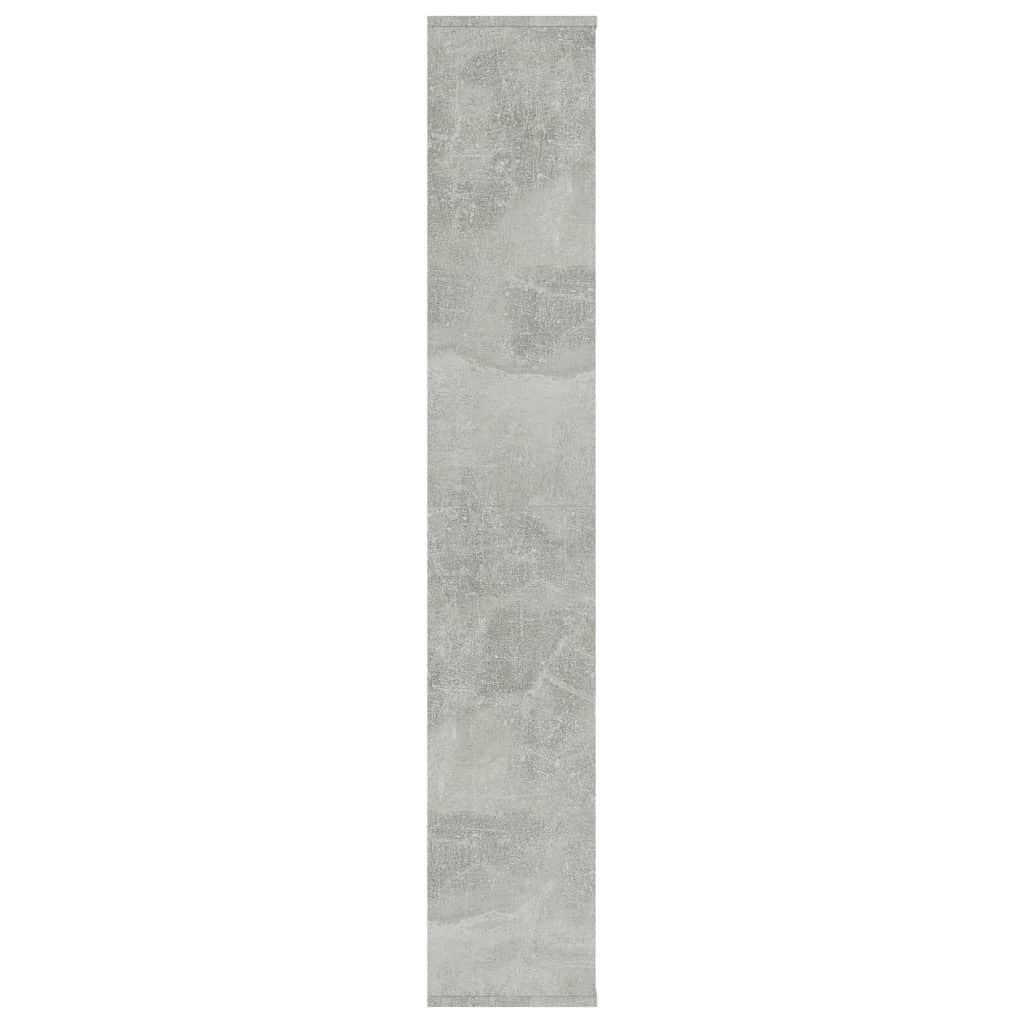 vidaXL Przegroda/regał na książki, betonowa szarość, 100x24x140 cm