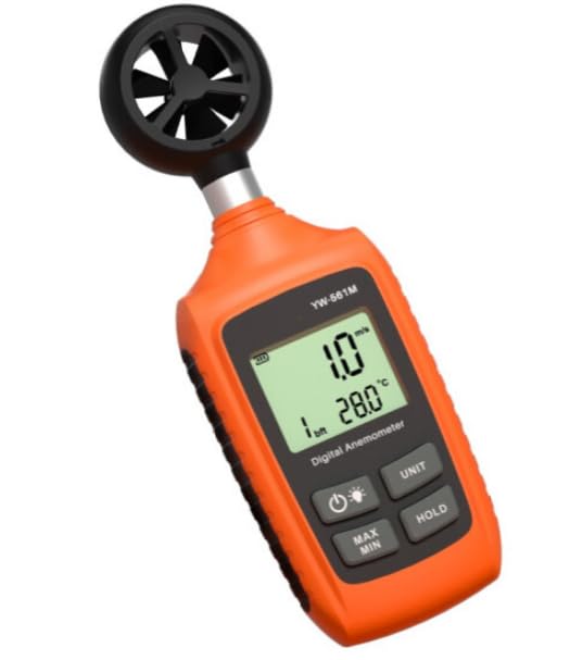 Anemómetro digital portátil YW-561M Temperatura, medidor de viento