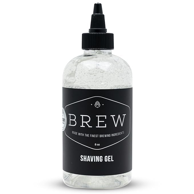 Beard Shave Gel – Clear Shaving Gel for Beards – Nutrient-Rich Formula – Provides Smooth Shave – Premium Ingredients – Hops, Barley, Yeast – 8 oz.