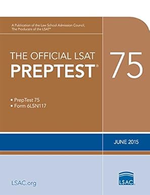 The Official LSAT Preptest 75: June 2015