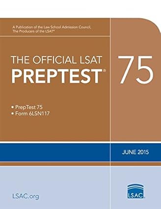 The Official LSAT Preptest 75: June 2015