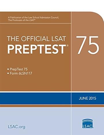 The Official LSAT Preptest 75: June 2015