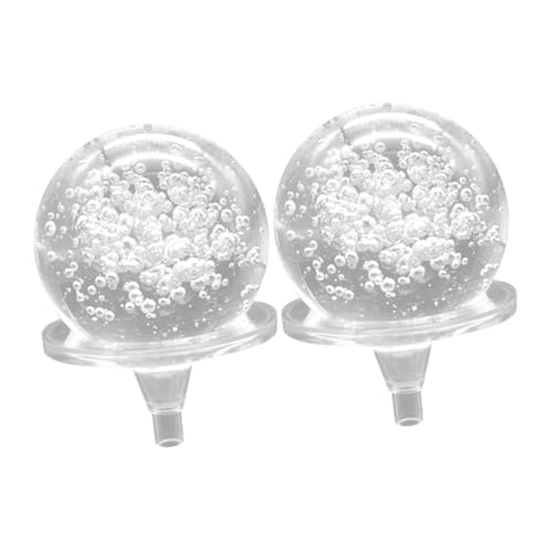 KITANDOVE Bola De Burbuja De Cristal Soporte Decoración De Fuente Esfera De Vidrio Decorativa