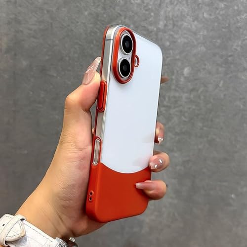 Coque rigide iPhone 12 transparente anti-jaunissement protection orange