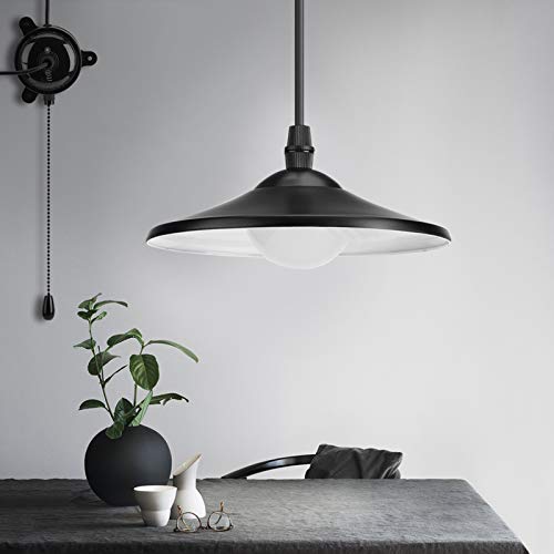 Fafeims Solar Shed Light, Indoor Outdoor Pendant Light, 400mAh Li-ion Battery, Solar Powered for Barn, Garage, Workshop