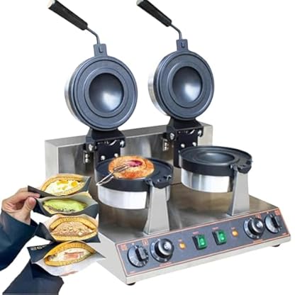 Elektrische Hamburger-Kochmaschine, Press-UFO-Burger-Maschine, 1300 W Antihaft-Panini-Presse, Einstellbare Temperatur 50 Bis 300 ℃, Doppelseitige Heizung, 180° Drehbar (A)