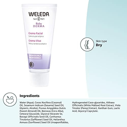 Weleda Baby Derma White Mallow Facial Cream, 50 ml, Packaging may vary