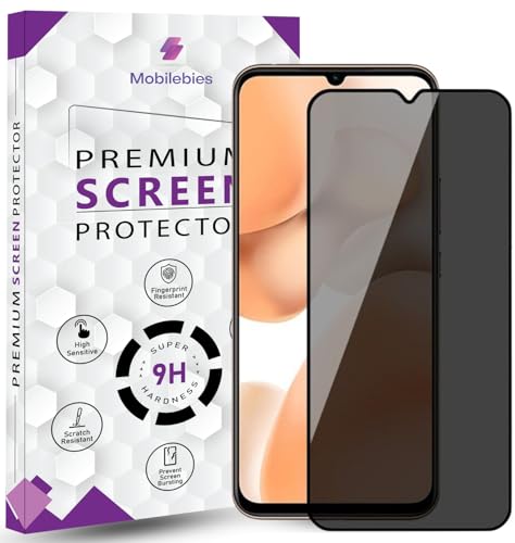Image of Premium Privacy Tempered Glass Screen Protector for Poco C31 /Poco C50 (6.5 Inch, Pack of 1) Edge to Edge Coverage Anti-Spy /Anti-Peeping 9H Hardness with Installation Kit & Guide