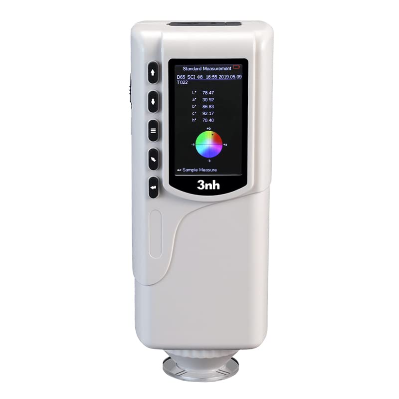 Color Difference Meter Colorimeter Color Meter Analyzer Tester Gauge with Switchable 8mm 4mm Measuring Apertures for Plastic Electronic Paint Ink Textile Ggarment Food