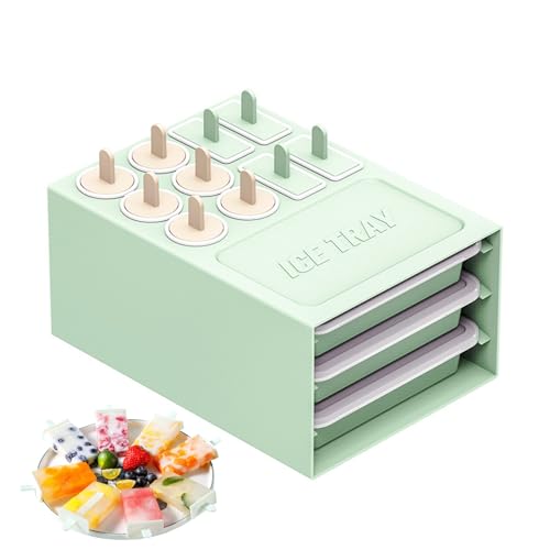 Moldes De Hielo De Silicona - Molde De Hielo | Molde De Helado | Moldes Reutilizables Para Pirruletas | Encurtidos Para Dulces Caseros Cócteles Helados Postres Bebidas Frías