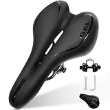 Selle Vélo Confortable, Selle Vélo Gel Ergonomique, Évidement Antipression, Imperméable, D...