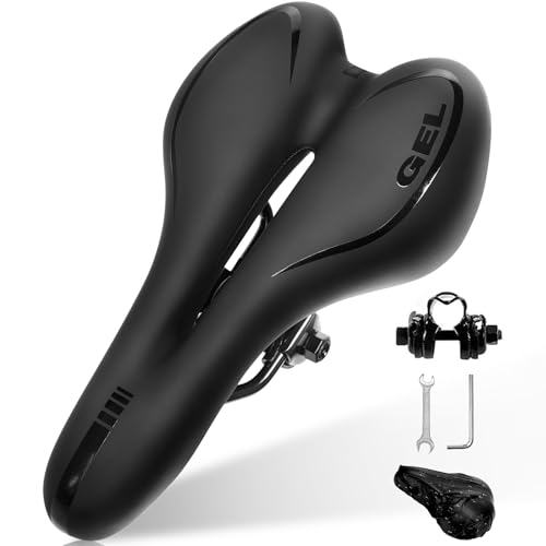 Homoto Fahrradsattel Herren Bequem, Gel MTB Sattel für Damen & Herren – Ansicht 1