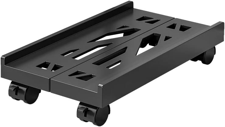 Yuhtech PC Stand Universal Adjustable Computer Stand Mobile PC Stand with 4 Wheels, CPU Holder for Tower Desktop, Gaming PC