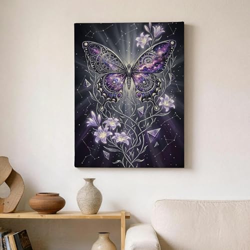 Lienzo de mariposas para dar vida a paredes vacías, cuadro estético moderno de hogar 6