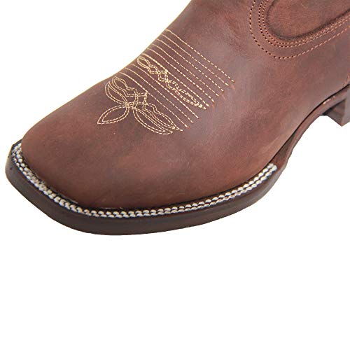 Womens Embroidered Leather Cowgirl Cowboy Square Toe Western Boots3