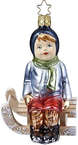 Inge-Glas Christbaumschmuck Mit Sternenkrönchen - Handbemalter Pilzling 13cm