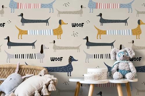 Vinilo Decorativo de Pared Cachorro Dachshund para Niños