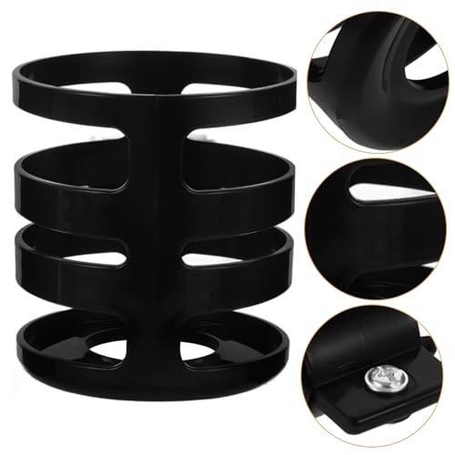 Soporte de botellas para bicicleta resistente en aluminio negro con fijación multifuncional 5