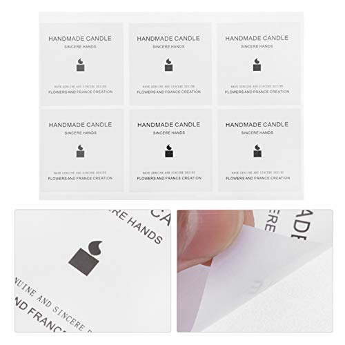 EXCEART 10Pcs Adesivos de Velas Feitos à Mão Em Jarras de Velas Adesivos de Advertência Rótulos Ades
