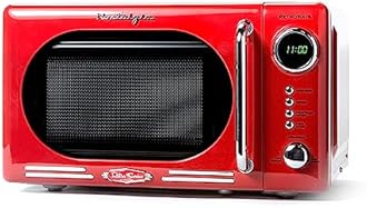 Nostalgia Retro Compact Countertop Microwave Oven - 0.7 Cu. Ft. - 700-Watts w...