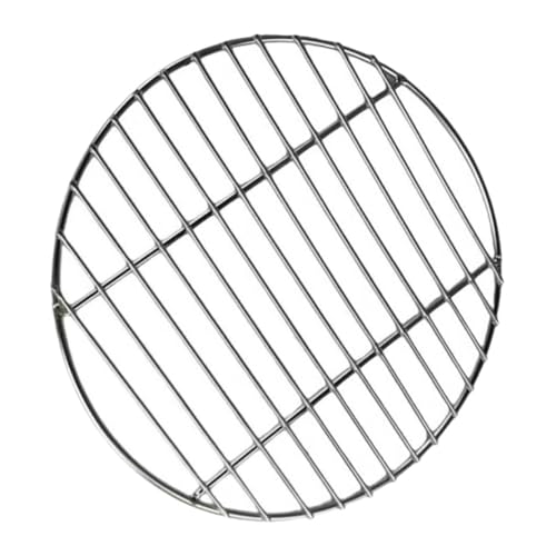 FONDOTIN Stainless Steel Grill Round Grill Grate Fish Grill Basket Grill Mesh for Simple Grill Grate Barbecue Mesh Grilling Net Grilling Mesh Grill Net Barbecue Grate Silver