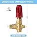 LesupHobo Upgraded 350 Unloader Valve Pressure Washer Pump with knob, Compatible with VB350/AR/Comet/BE/Catpump, Max. 390 Bar 10.5 US gpm 5650psi, OEM bypass valve 350 Pressure Washer Unloader Valve