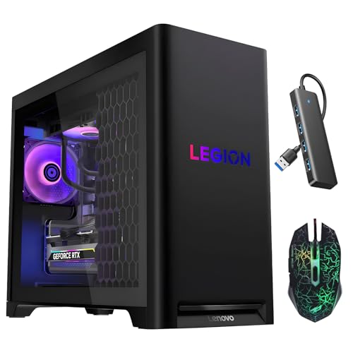 Lenovo Legion Tower 5i Desktop, Intel Core Ultra 7 265F, NVIDIA RTX 5060Ti Gaming PC, 32GB DDR5 RAM, 1TB SSD, Legion Coldfront Cooling, USB KB, Mouse, Windows 11 Pro