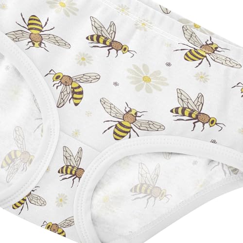 Girls' Underwear Bee Flower Cotton Stretch Comfort Toddler Panties4