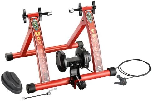 Max Racer 7 Levels of with Smooth Magnetic Resistance Bicycle Trainer Allows You to Work Out with Your Bike